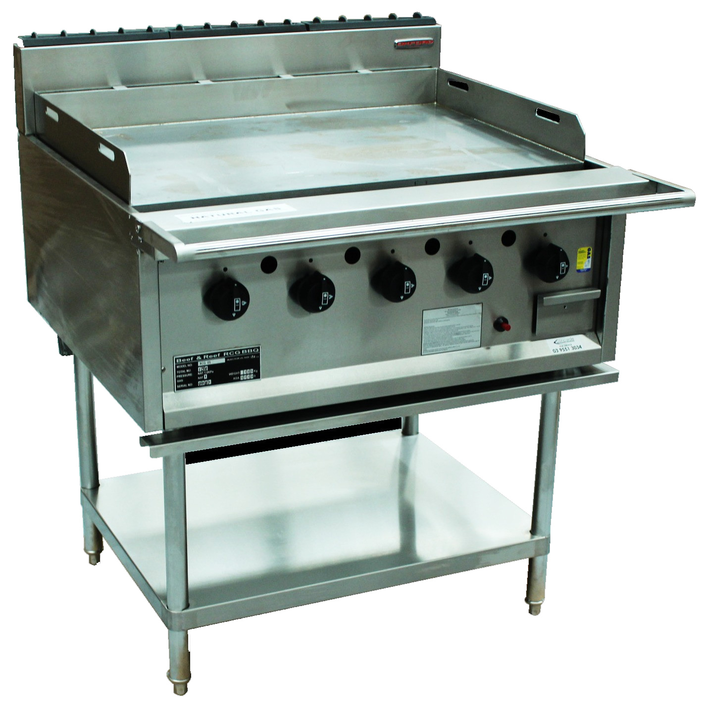 Oxford Series BBQ 5 Burner Hotplate Gas Cooking Equipment